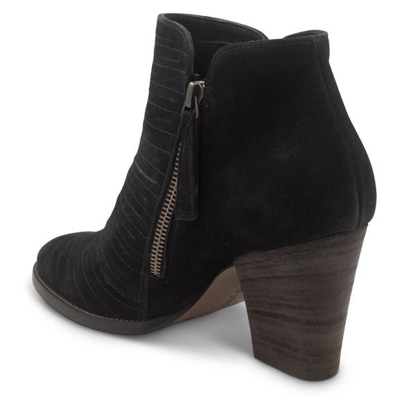 Paul Green Malibu Sliced Zip Bootie Black Nubuck Leather, Size 6.5 US - Picture 2 of 11